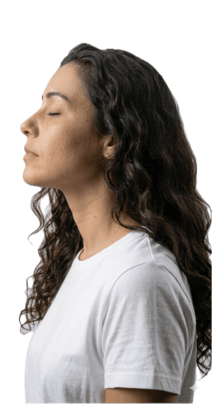 Person using the Aura Med health platform